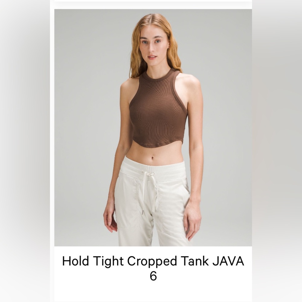 Lululemon-Size 6 cropped mocha (Java) tank